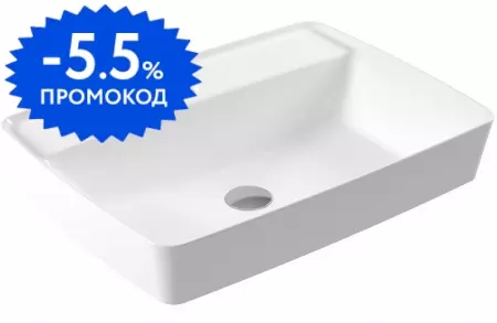 

Раковина «Serel» Rita 59/44 RT30TXS110H фарфоровая белый
