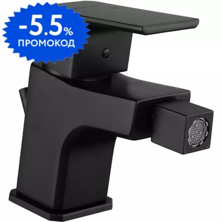 

Смеситель для биде «E.C.A.» Tiera 102110195C1EX с донным клапаном чёрный матовый