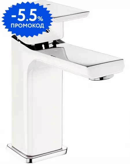 

Смеситель для раковины «E.C.A.» Tiera 104808989EX белый/хром
