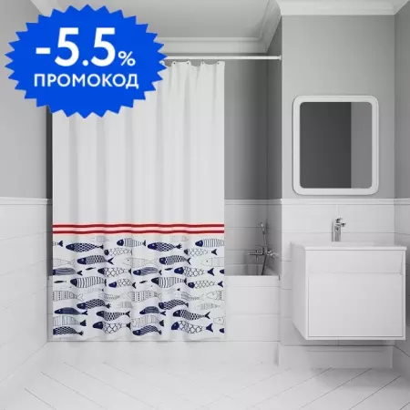 

Штора для ванной «Iddis» Base BO04P18i11 180/200 белая