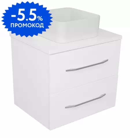 

Тумба с раковиной «Misty» Челси 60 (Джой 46) подвесная белая