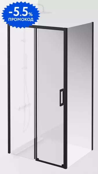 

Душевой угол-ограждение «Kerama Marazzi» Vetro VE.110.SD.BLK.M VE.80.FP.BLK.M 110/80 прозрачный/чёрный матовый без поддона универсальный