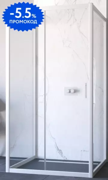 

Душевой угол-ограждение «Vegas Glass» ZP-U Novo h2000 120/100 прозрачный/белый без поддона универсальный