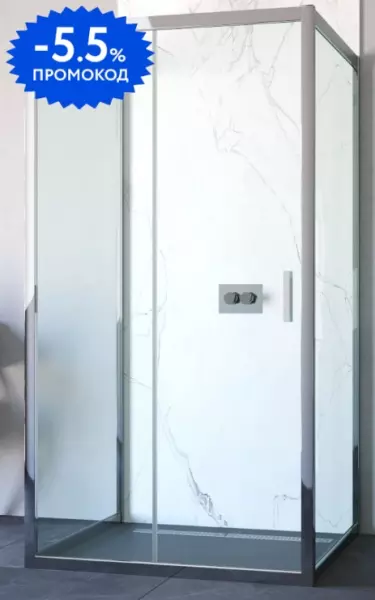 

Душевой угол-ограждение «Vegas Glass» ZP-U TUR Novo 120/90 прозрачный/хром глянцевый без поддона универсальный