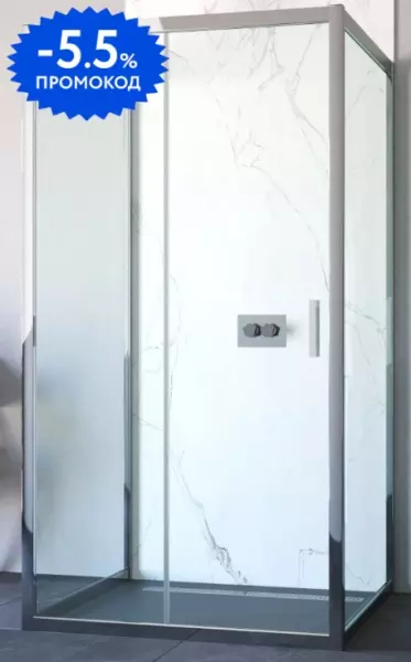 

Душевой угол-ограждение «Vegas Glass» ZP-U TUR Novo 120/90 Crystal vision/хром глянцевый без поддона универсальный