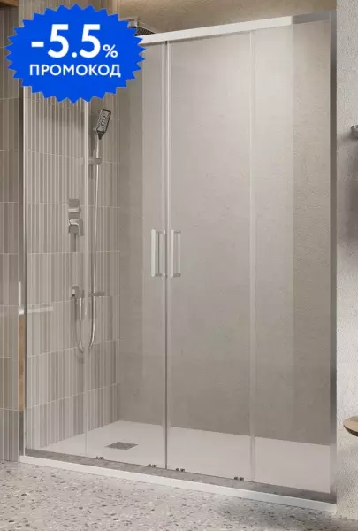 

Душевая дверь «Belbagno» LUCE-BF-2-150-C-Cr 150/195 прозрачная/хром