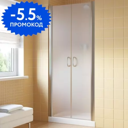 

Душевая дверь «Vegas Glass» E2P Lux 110/199,5 сатин/глянвевый хром универсальная