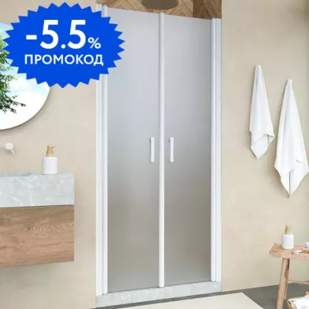 

Душевая дверь «Vegas Glass» E2P Novo 80/200 сатин/белая универсальная