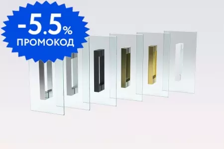 

Душевая дверь «Vegas Glass» E2P Novo 80/189 шиншилла/чёрная матовая универсальная