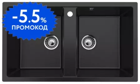 

Мойка для кухни «Ulgran» 86/51 U-708-308 искусственный камень черный
