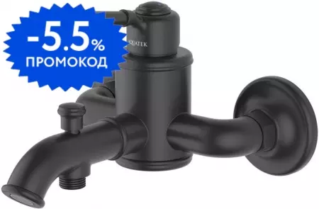 

Смеситель для ванны с душем «Aquatek» Классик AQ1540MB чёрный матовый