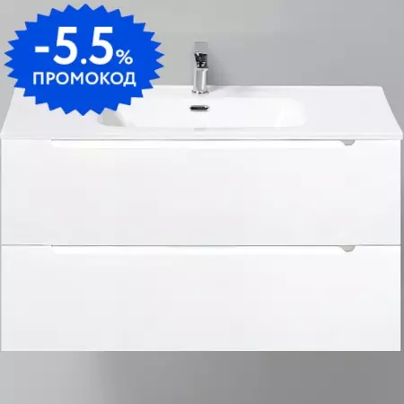 

Тумба с раковиной «Belbagno» Etna 100 (BB1010/465-LV-VTR-BO) подвесная Bianco Opaco