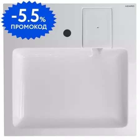

Раковина «Azario» Slim New 60/60 литьевой мрамор белая