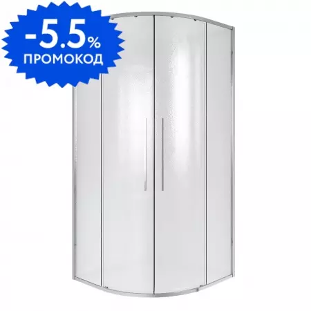 

Душевой угол-ограждение «Niagara» Nova NG-3627-34 100/100 четверть круга шиншилла/хром без поддона