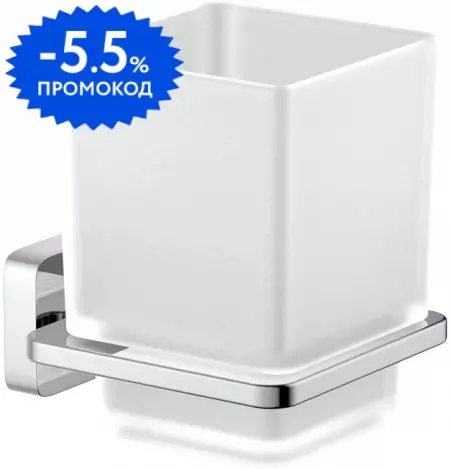 

Стакан для зубных щёток «Aquatek» Либра AQ4304CR на стену хром