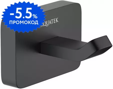 

Крючок «Aquatek» Либра AQ4301MB на стену чёрный матовый