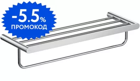 

Полотенцедержатель с полкой «Aquatek» Лира AQ4415CR на стену хром