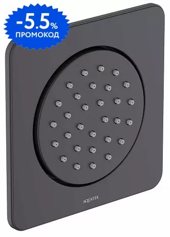 

Душевая форсунка «Aquatek» AQ2099MB чёрная матовая