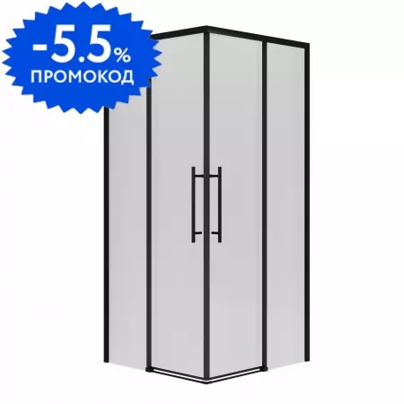 

Душевой угол-ограждение «Niagara» Nova NG-6829-34 BLACK 90/90 квадратный прозрачный/чёрный матовый без поддона универсальный