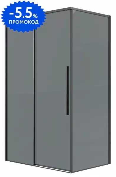 

Душевой угол-ограждение «Grossman» Galaxy 120.K33.01.1380.42.10 130/80 тонированный/графит сатин без поддона универсальный