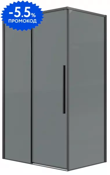 

Душевой угол-ограждение «Grossman» Galaxy 120.K33.01.1080.42.10 100/80 тонированный/графит сатин без поддона универсальный
