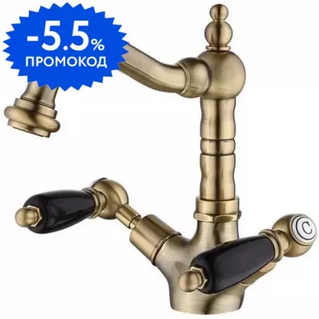 

Смеситель для раковины «Caprigo» Adria Classic Black Edition 03B-526-vot бронза