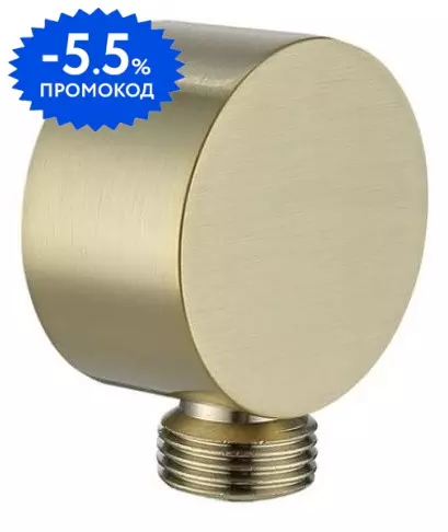 Подключение для душевого шланга «Caprigo» Parts 99-590-BRG матовое золото