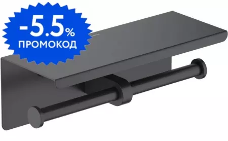 

Держатель для туалетной бумаги «Aquatek» Оберон AQ4909MB на стену чёрный матовый