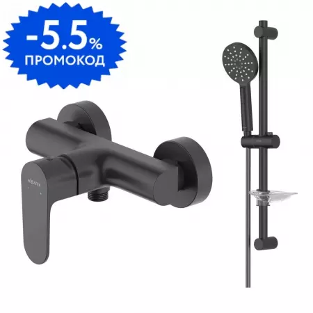 

Смеситель для душа «Aquatek» Оберон AQ1232MB черный матовый
