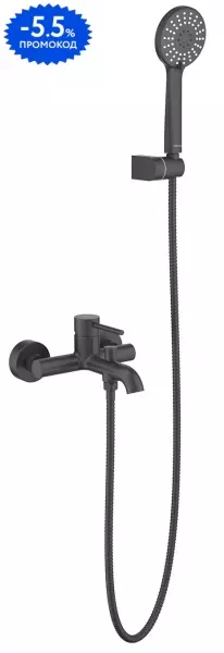 

Смеситель для ванны с душем «Aquatek» Европа AQ1349MB чёрный матовый