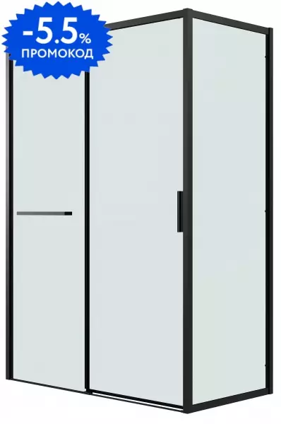 

Душевой угол-ограждение «Grossman» Style 120.K33.05.1080.21.00 100/80 прозрачный/чёрный матовый без поддона универсальный