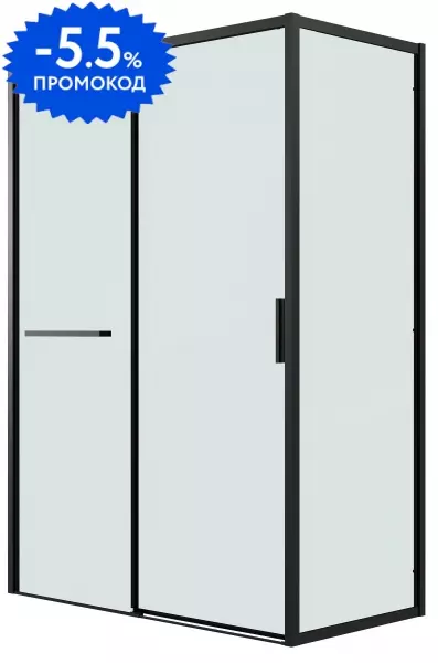 

Душевой угол-ограждение «Grossman» Style 120.K33.05.1180.21.00 110/80 прозрачный/чёрный матовый без поддона универсальный