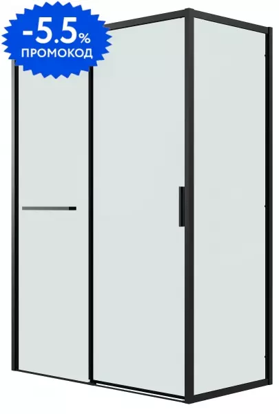

Душевой угол-ограждение «Grossman» Style 120.K33.05.1190.21.00 110/90 прозрачный/чёрный матовый без поддона универсальный