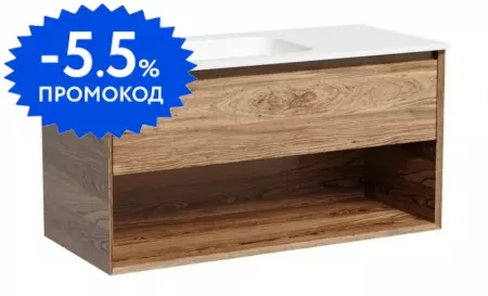 

Тумба с раковиной «Sancos» Marmi 1.0 100 (Element 101/46) подвесная дуб чарльстон левая
