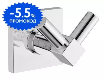 

Двойной крючок «Vitra» Root A44801 на стену хром