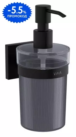 

Дозатор для мыла «Vitra» Root A4480736 на стену чёрный матовый