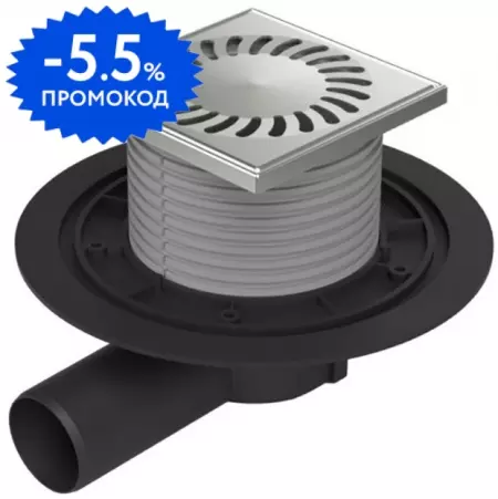 

Трап для душа «Paini» Нептун 125/125 381A боковой выпуск хром