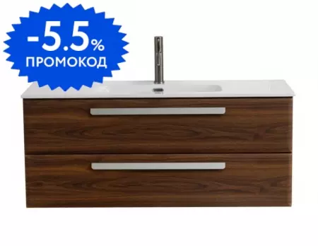 

Тумба с раковиной «Cezares» Eco-cer-n 120 (CZR-8095-120) подвесная Орех шоколад Софт