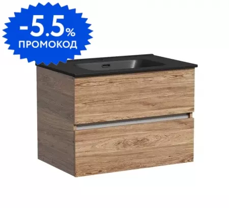 

Тумба с раковиной «Sancos» Urban 60 (Element 61/46 black) подвесная дуб чарльстон