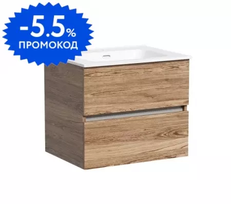

Тумба с раковиной «Sancos» Urban 60 (Element 61/46,5) подвесная дуб чарльстон