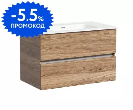 

Тумба с раковиной «Sancos» Urban 80 (Element 81/46,5) подвесная дуб чарльстон