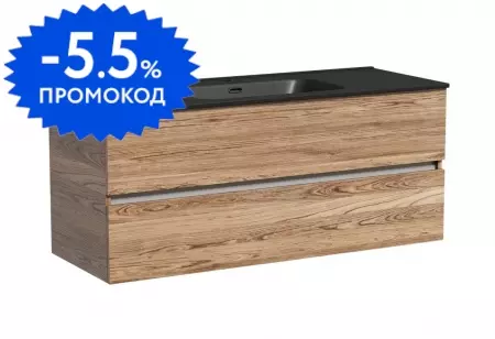 

Тумба с раковиной «Sancos» Urban 120 (Element 121/46) подвесная дуб чарльстон
