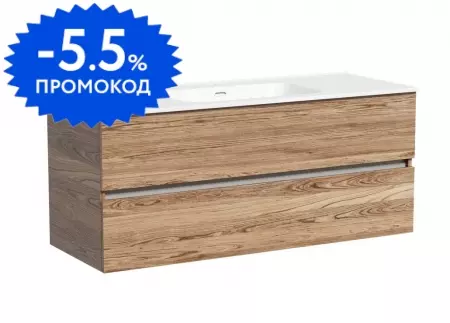 

Тумба с раковиной «Sancos» Urban 120 (Element 121/46,5) подвесная дуб чарльстон