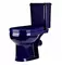 Унитаз-компакт Ирида Стандарт горизонтальный выпуск, с сиденьем, синий (40355130402), картинка №2