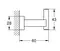 Крючок «Grohe» Essentials Cube 40511001 на стену хром, картинка №2