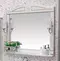 Зеркало «Sanflor» Адель 100 с подсветкой белое с патиной серебро, фото №1
