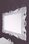 Зеркало «Vod-ok» Кармен 105 без света белое с патиной серебро, фотография №7