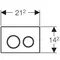 Кнопка смыва «Geberit» Omega 20 115.085.KK.1 белый/позолота, фотография №3