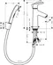 Смеситель для раковины с гигиеническим душем «Hansgrohe» Talis S 72290000 с донным клапаном хром, картинка №2