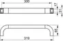 Поручень «Keuco» Edition 300 30007010000 на стену хром, картинка №2